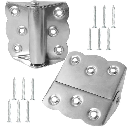 Two Pack Stainless Steel Self Closing Spring Hinges With Adjustable Tension 2.4x3 Inch, Rust Resistant for Screen Doors