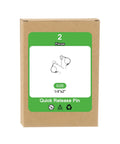 Two Pack 1/4 Inch By 2 Inch Quick Release Pins, Stainless Steel Ball Locking Pins With Ring Handle And Wire, 304 Marine Grade box