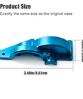 Premium Aluminum Gearbox Cover For One Tenth Scale RC Cars, CNC Machined Main Gear Case And Spur Gear Covers, blue size shown
