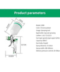 Badass HVLP Pneumatic Paint Sprayer For Auto Body Work And Home Wall Primer Jobs Knockout Atomization dimensions and specifications.