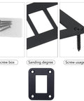 1 Gang Rocker Switch Panel Holder Aluminum Housing With Bracket For Car Truck Marine Boat RV Vehicle Rugged Waterproof Panel, 47mm x 68mm with screws