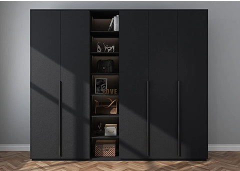 Thick Black Peel And Stick Wallpaper Self Adhesive Wall Covering on cabinet, 17.51 In x 400 In, removable textured vinyl
