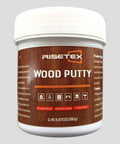 Walnut Wood Filler Putty 9.87 Oz Stainable And Paintable Repair Kit jar with label and white lid, front view