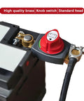 Built Tough Top Post Battery Disconnect Switch For 12V And 48V Trucks Waterproof Auto Marine Power Isolator red knob detail