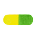 Snell Floats 42 Inch Pre Tied Swivel Rig Float in bright lime green and fluorescent yellow, shown in rectangular shape.