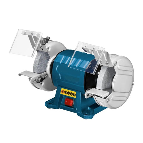 Heavy Lifter Dual Wheel Bench Grinder With Rock Solid Stability For Deburring Sharpening Steel And Aluminum Shop Grade Vertical Tool With 600 Watt Motor