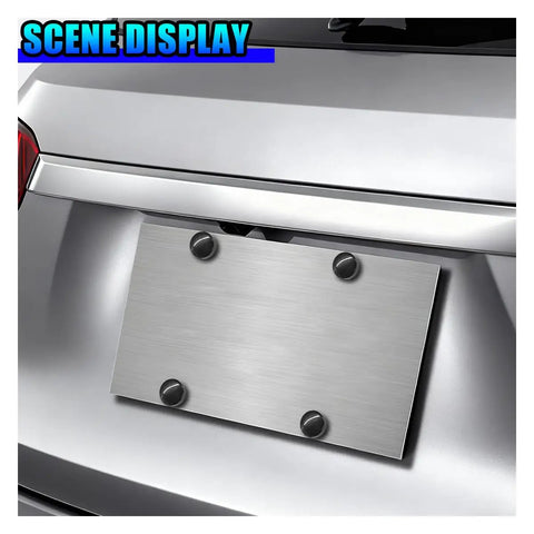Bulletproof Heavy Duty Stainless Steel License Plate Screws Anti Theft Security Bolts With Hex Pattern Tough Rustproof Front Rear Car Tag Fastener Mounting Kit No Sweat securing a steel license plate on a vehicle.