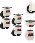 Heavy Duty Leveling Casters Set Of 4 With 500kg Load Capacity Swivel Workbench Wheels industrial plate casters with adjustable brake and black wheel