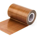 Heavy Duty Teflon Tape 6 Inch X 33 Feet PTFE Fiberglass Roll on spool showing smooth gliding surface for drawer tracks.
