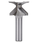 Premium Arc Bending Router Bit For Seamless R18 Radius Cuts With 2 Inch Shank And Solid Tungsten Steel Construction. Close-up view.