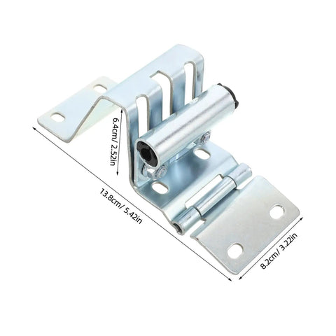 Heavy Duty Garage Door Hinges With Thickened Metal Construction And Double Bearing Pivot Industrial Gate Corner Hinge In Silver For Warehouse And Factory Use Low Maintenance And Durable Door Hardware, 13.8cm