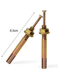 Anchor Set With Hammer Drive Pin Expansion Anchors For Concrete And Cement, Medium Size 6.5x0.6 Cm, Carbon Steel Construction