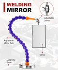 Magnetic Base Inspection Mirror With Adjustable Arm for mechanics and technicians hands free welders tool in auto shops