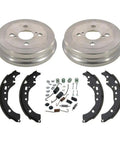 Rear Brake Drum Shoe Set Perfect For Scion IQ 2013 And Toyota Prius C Fits 2012-2019 Sturdy Material Ready Install Complete Kit No Hassle., rear brake drum shoes, hardware and drums