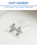 2-Pack Double Pawl Clips for Chainsaws and Leaf Blowers, Heavy-Duty Spring Clamps Replacement Parts 1128 195 3500 in packaging