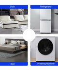 Heavy Duty Furniture Dolly Platform Featuring Rock Solid Omnidirectional Swivel Casters For No Sweat Heavy Gear Hauling Across Garage Workshop And Storage Space with sofa, refrigerator, bed, washing machine.