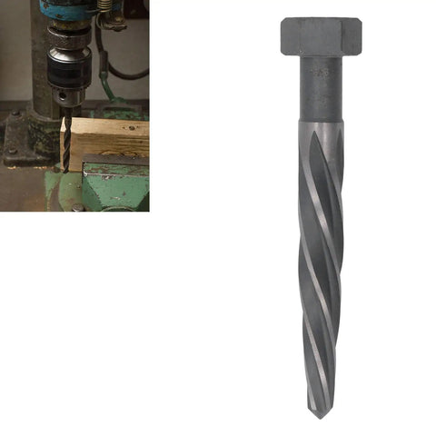 Thirteen Sixteenth Inch Hex Shank Reamer With Five Spiral Flutes High Speed Steel HSS6542 for steel plate bridge construction.