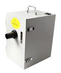 Killer 500W Industrial Benchtop Dust Collector And Lab Vacuum Extraction Unit For Fine Particle Removal Including Gypsum Resin And Metallic Debris With Hella Strong Suction Power, rear view highlighting air intake.