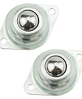 Heavy Duty Rock Solid 4 Pack 5 8 Inch Alloy Steel Ball Bearings Flange Mounted Transfer Roller with close-up view.
