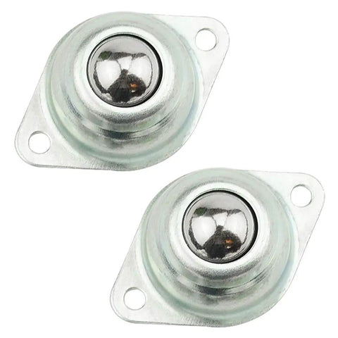 Heavy Duty Rock Solid 4 Pack 5 8 Inch Alloy Steel Ball Bearings Flange Mounted Transfer Roller with close-up view.