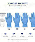 Badass Heavy Duty Nitrile Gloves Box Of Two Hundred Powder Free Latex Free Textured Grip Nine Point Five Inches Long with sizing options.