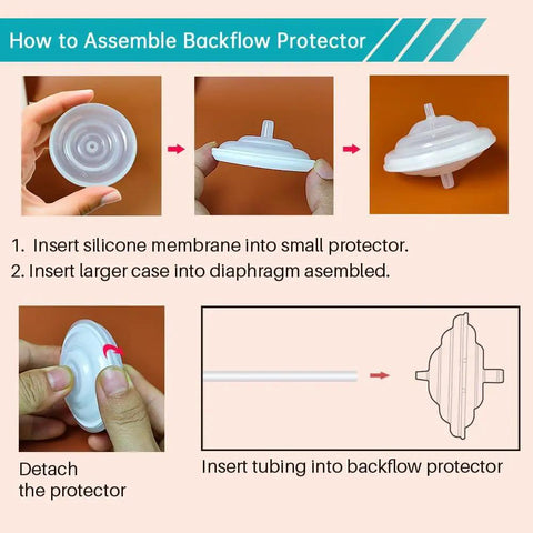 Assembly guide for Replacement Duckbill Valves And Backflow Protector Kit For Spectra S1 S2 9 Plus SG Not Original Accessories
