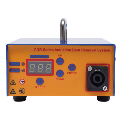 Front view of Car Paintless Dent Repair Box Kit 1380W Magnetic Induction Heater Pro PDR Tool for Auto Body Dent Removal System
