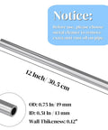 Eorbow 6-pack rolled steel tubing, 3/4 in OD, 12 in length, 0.12 in wall