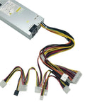 Rugged 300W 1U Server Power Supply Industrial PSU SPI3001UH Built For Rackmount Servers Workhorse Unit With Easy Install Reliable 300 Watt 1U Power Unit, angled view with cable harness
