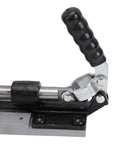 Adjustable Pocket Hole Jig Kit With Hardened Steel Bushing And 3/8 Inch Drill Bit For Woodworking Cabinet Projects grip lever close-up
