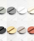 2-1/2 Inch Drawer Pulls Cabinet Handles 12 Pieces (6 Pairs) Half Round Half Moon Semicircle Knobs With Screws Aluminum Alloy in various colors