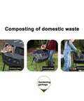 Dual Chamber Outdoor Tumbling Compost Bin With Lid, Rotating Compost Tumbler For Garden, Kitchen Or Yard Waste, 160L 42 Gallon Capacity in use