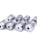 Knockout D19L25 Flexible Encoder Coupler With Plug And Play Setup For Stepper Motors And Cnc Engravers, aluminum, multiple angles.