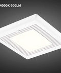 Ultra Quiet Bathroom Vent Fan With LED Light 80 CFM 2.0 Sones No Attic Access Installation Easy Retrofit For Small Bathrooms 4000K 600LM Exhaust Fan