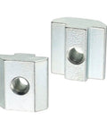 Slide In M6 T-Nut For 4040 Aluminum Extrusion Profiles Pack Of 10, carbon steel with nickel or zinc plating, close-up view