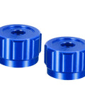 Round Wheel Handle 2 Pack For Faucet Knobs And Handwheels, Aluminum Alloy Blue Replacement Knob For Refrigerant Manifold Gauges