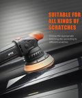 Dope 10 Piece Car Detailing Kit With 5 Inch Buffing Pads shown on black car surface for dual action polishers