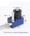 Straight Shooting CNC Tool Setter and Z Axis Probe delivering dead nuts precision, blue build, size dimensions visible.