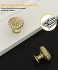 10 Pack Gold Cabinet Knobs Set for Dresser and Drawer Hardware, Luxury Pulls, Zinc Alloy, Heavy Duty Handles, Petal Style Design for Cabinets and Furniture on surface