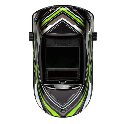 Pro Series Amped ADF Welding Helmet With Lightweight Fireproof Shell Multi Directional 5 Point Headgear front view