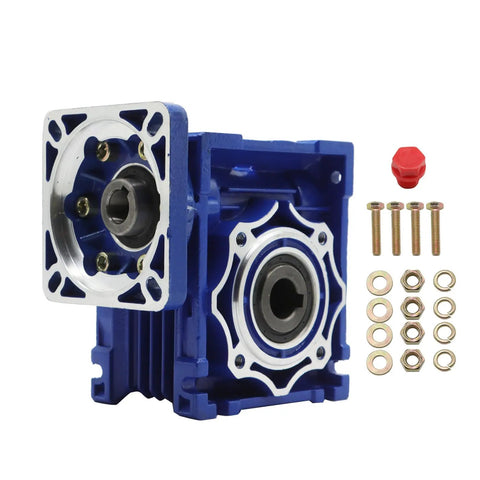 NMRV040 Worm Gear Reducer 30 To 1 Flange Input Shaft 14mm Clamp Diameter And 18mm Output Shaft