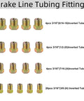 Brake Line Tubing Fittings including 32 fittings for Two 25 Feet 3/16 Brake Line Copper Nickel Tubing Repair Kit
