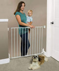 Essential Stairway and Walkway Baby Gate for Stairs and Doorways, Hardware Mounted, 30 Inch Tall, Fits Openings 24.5-40.25 Inches, White
