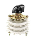 6 Pole 5 Position 3 Deck Band Selector Rotary Switch With Knob For PCB Panel Mount, 36 Pin, 9.7mm Mount Hole, 6mm Shaft, Black Knob