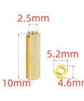 Beefy Brass M2.5 x 10mm Hex Coupling Nut With Female Thread Long Connector For Mechanical And Electrical Projects, Heavy Duty Threaded Rod Coupler, Corrosion Resistant, High Strength, Durable 70 Pack, brass 10mm coupler