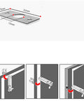Detailed diagram of Snaps Shut Sliding Bolt Door Latch With Instant Auto Return Action Tight Grip Gate Window And Patio Barn Cupboard Slide Lock.