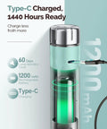 Rechargeable Milk Frother Handheld Wand With Stepless Speed Control and 3 Whisks USB-C charging, 1200mAh battery details