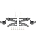 Beefed-Up Aluminum Alloy CNC Front Suspension For 1/32 Scale RC Cars, Ultra-Precise Micrometer Machining components laid out.