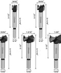 Heavy Duty Straight Shooting Hinge Boring Drill Bit Set For Wood And Window Hole Cutting Auger Tools with sizes 15mm to 35mm.