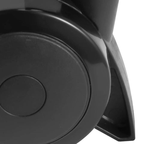 Close-up of Built Tough Locking Caster Wheel for Weber Spirit 200 series, black plastic, smooth rolling design.